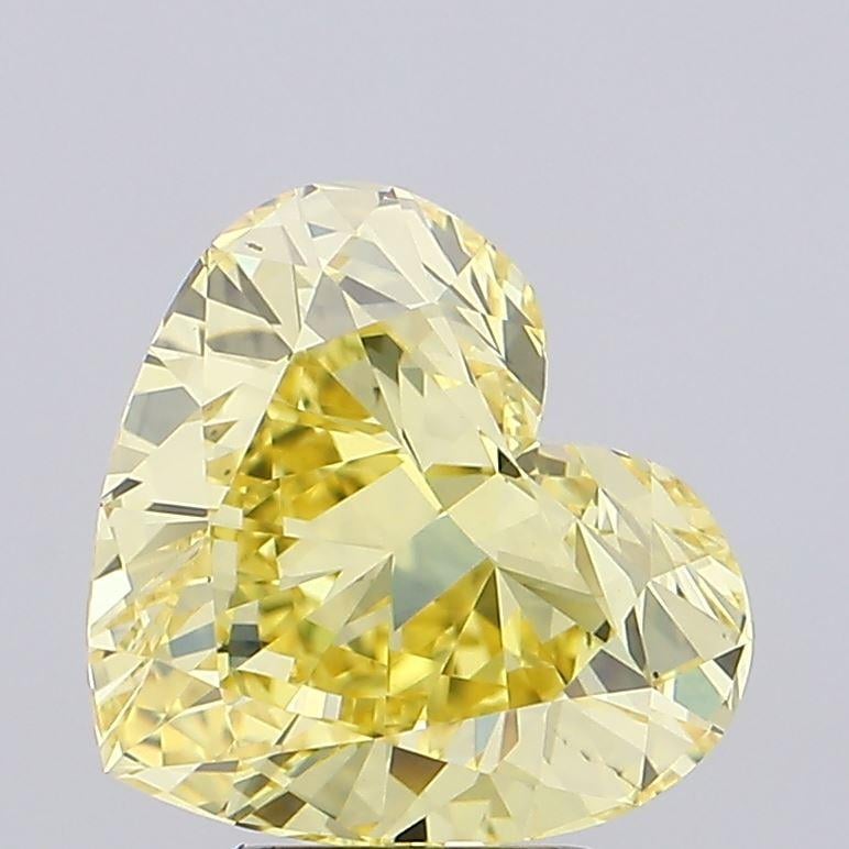 4.09 Ct. Fancy Intense Yellow Heart Lab Grown Diamond