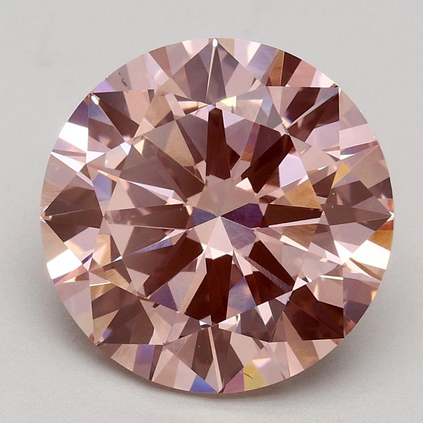 3.00 Ct. Fancy Intense Pink Round Lab Grown Diamond