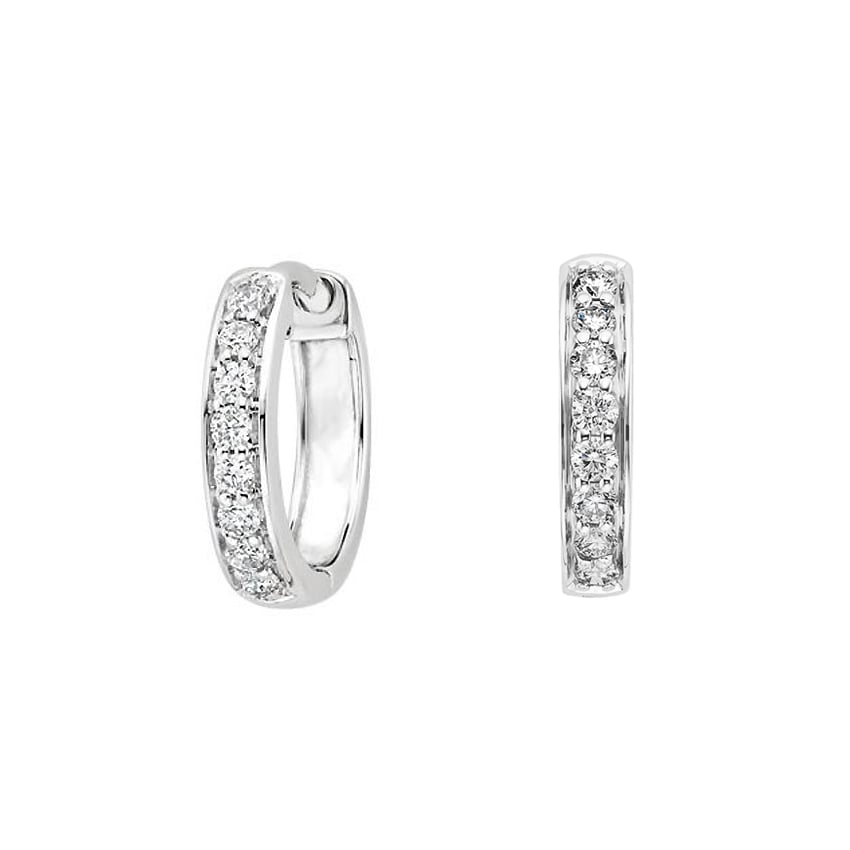 hoop earrings with single diamond