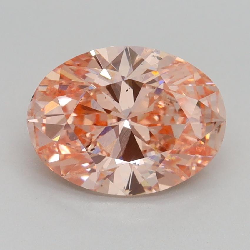 1.99 Ct. Fancy Intense Pink Oval Lab Grown Diamond