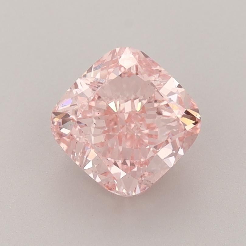 1.51 Ct. Fancy Vivid  Pink Cushion Lab Grown Diamond