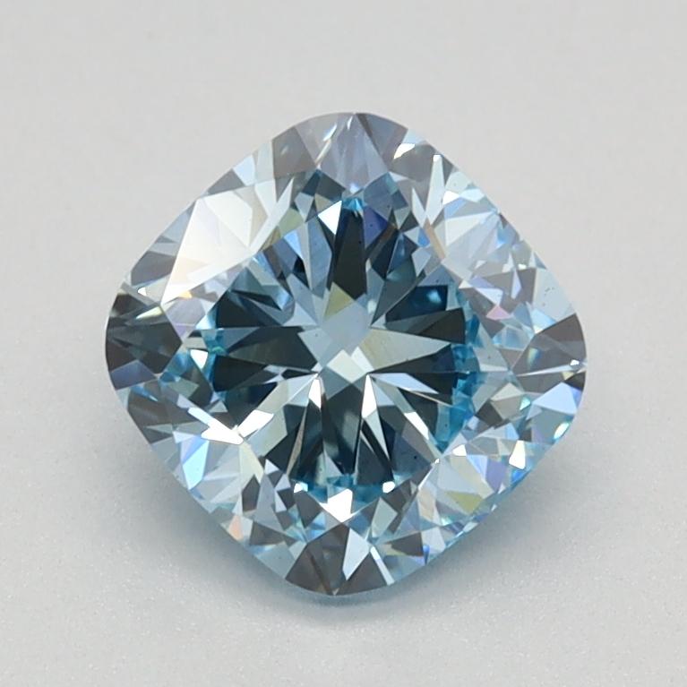 1.17 Ct. Fancy Vivid Blue Cushion Lab Grown Diamond