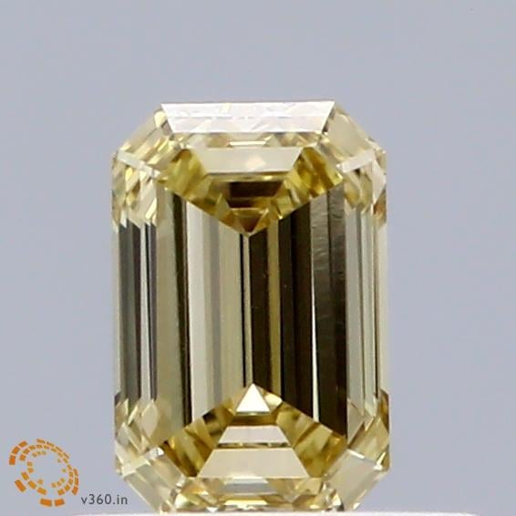 0.47 Ct. Fancy Intense Yellow Emerald Lab Grown Diamond