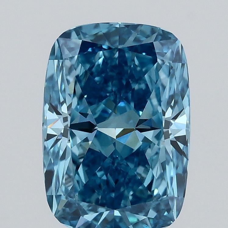 2.28 Ct. Fancy Vivid Blue Cushion Lab Grown Diamond