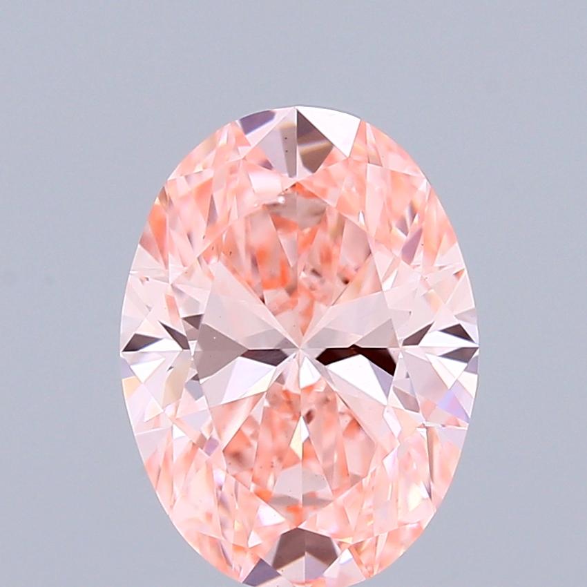 1.51 Ct. Fancy Vivid Pink Oval Lab Grown Diamond