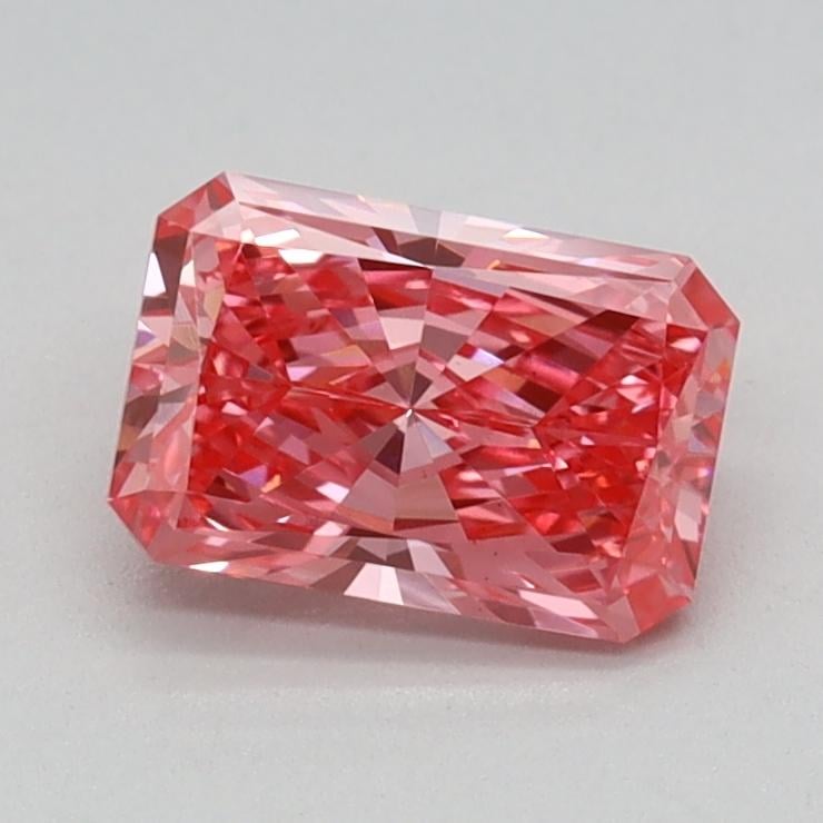 0.71 Ct. Fancy Vivid Pink Radiant Lab Grown Diamond