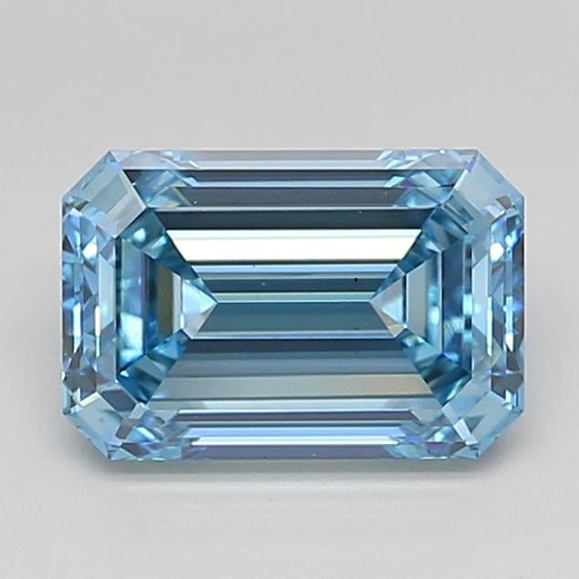 2.56 Ct. Fancy Vivid Blue Emerald Lab Grown Diamond