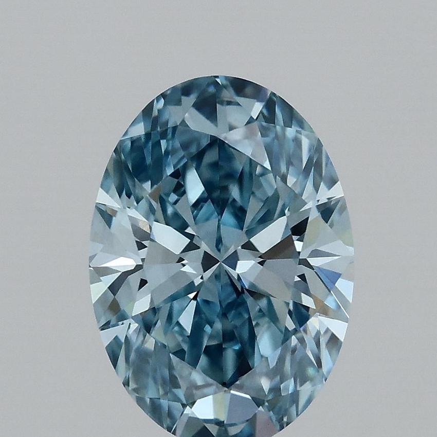 2.10 Ct. Fancy Vivid Blue Oval Lab Grown Diamond