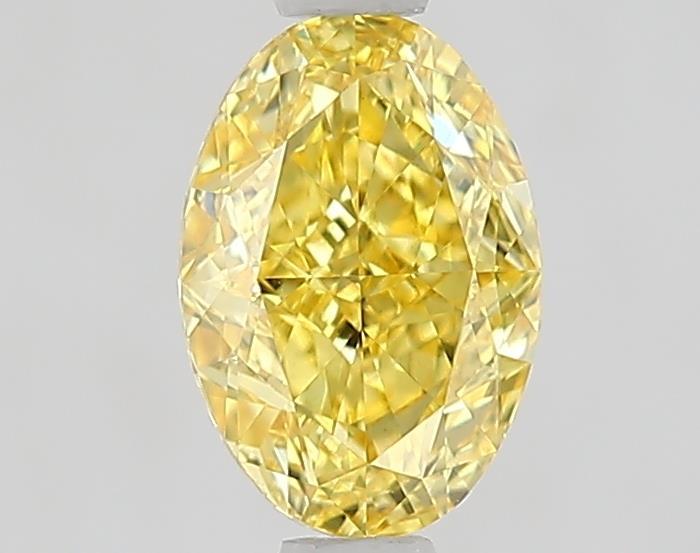 1.09 Ct. Fancy Intense  Yellow Oval Lab Grown Diamond