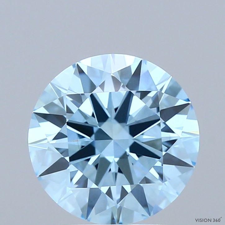 2.27 Ct. Fancy Vivid Blue Round Lab Grown Diamond