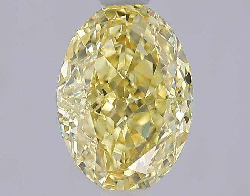 1.60 Ct. Fancy Intense  Yellow Oval Lab Grown Diamond