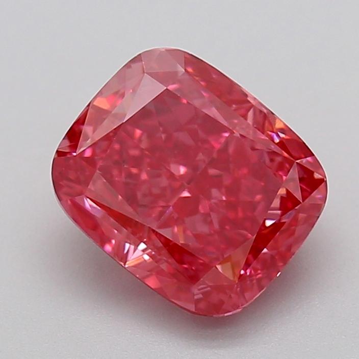2.24 Ct. Fancy Vivid  Pink Cushion Lab Grown Diamond