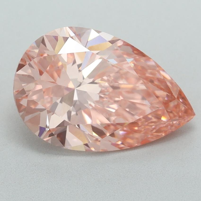 3.10 Ct. Fancy Vivid  Pink Pear Lab Grown Diamond