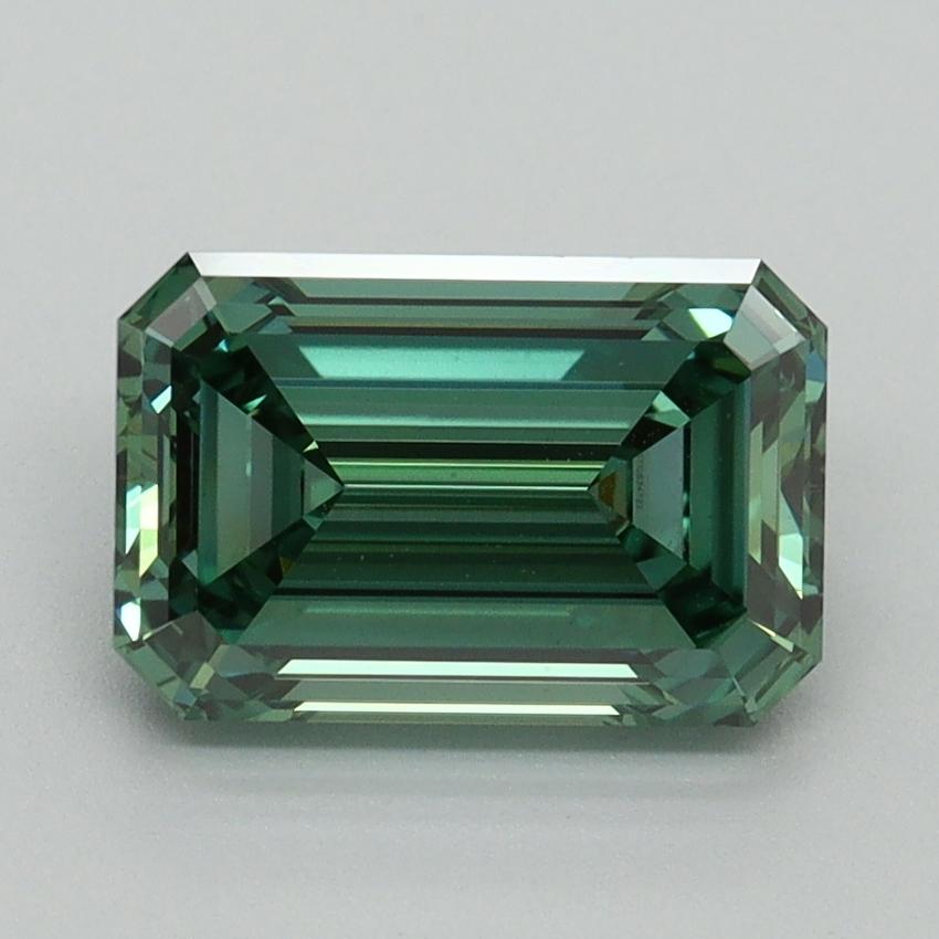 2.19 Ct. Fancy Vivid Pacific Green Emerald Lab Grown Diamond