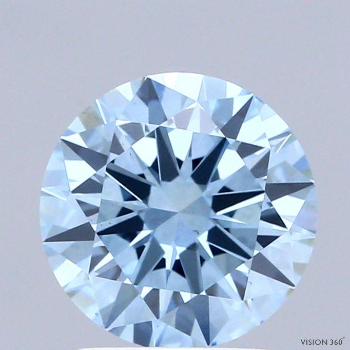 2.00 Ct. Fancy Vivid Blue Round Lab Grown Diamond