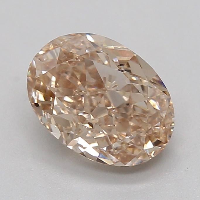 1.09 Ct. Very Light  Brown Oval Lab Grown Diamond