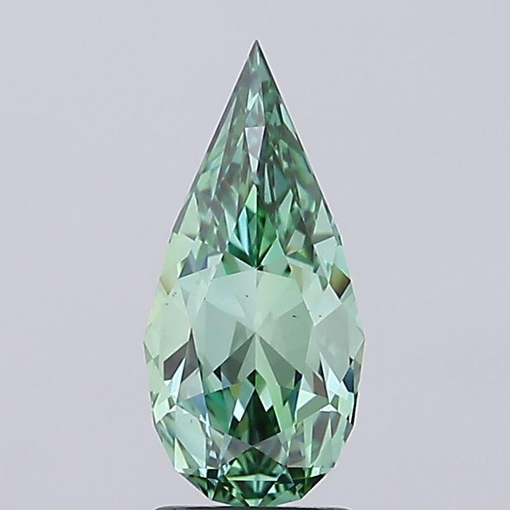 2.24 Ct. Fancy Vivid Green Pear Lab Grown Diamond