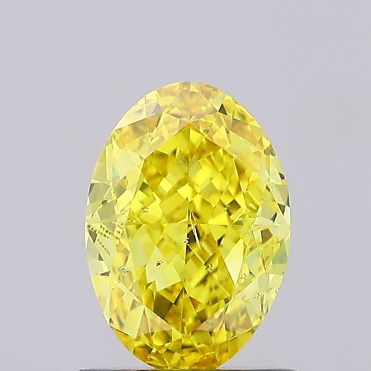 1.01 Ct. Fancy Vivid Yellow Oval Lab Grown Diamond