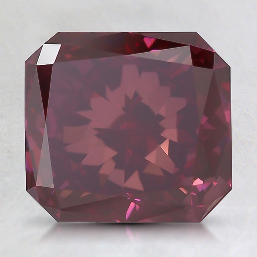2.96 Ct. Fancy Dark Purplish Pink Radiant Lab Grown Diamond