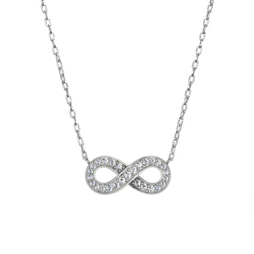 infinity diamond pendant