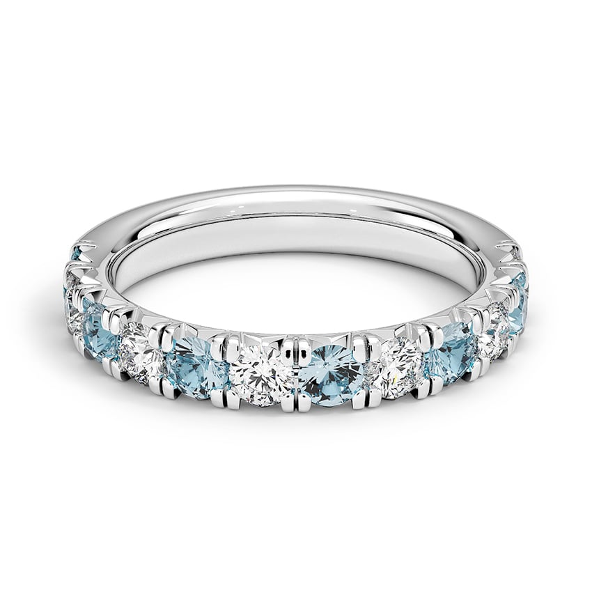 Custom Aquamarine and Diamond Ring