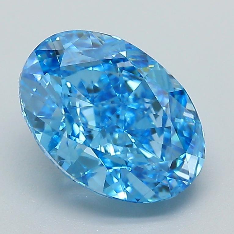 2.50 Ct. Fancy Vivid Blue Oval Lab Grown Diamond