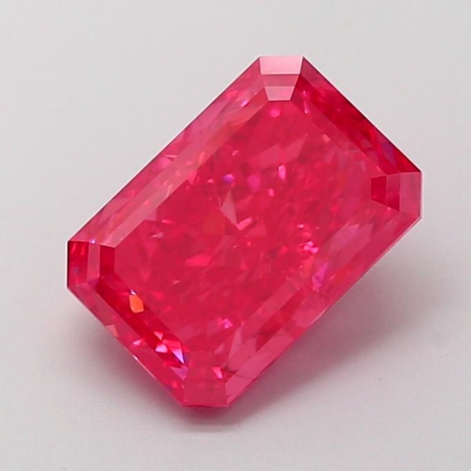2.74 Ct. Fancy Vivid  Pink Radiant Lab Grown Diamond