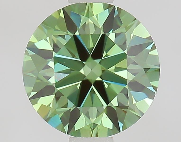 1.07 Ct. Fancy Vivid Green Round Lab Grown Diamond