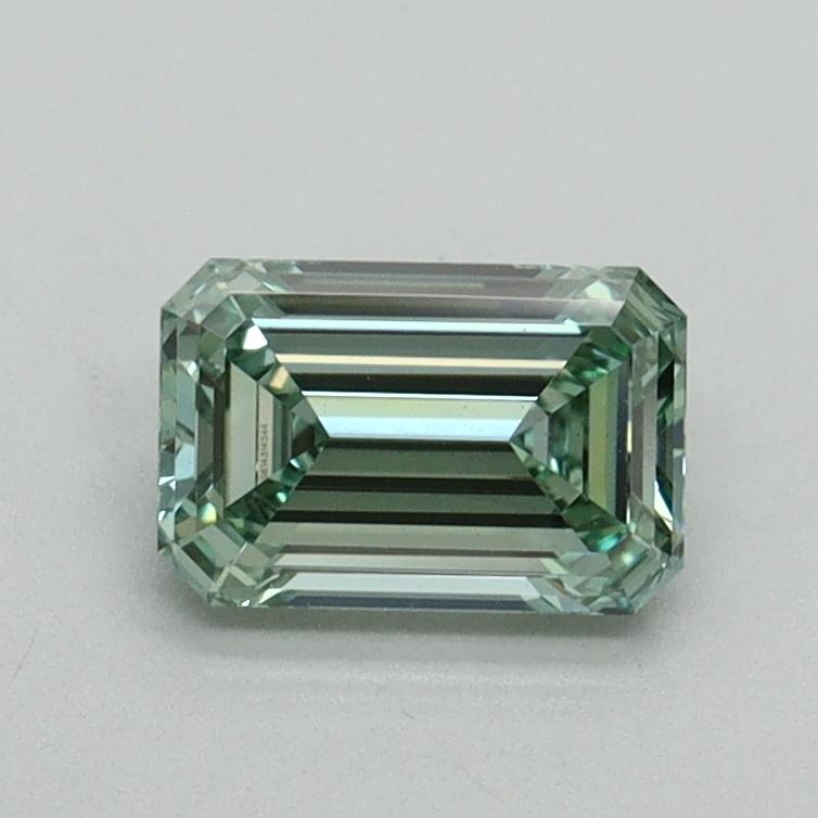 0.73 Ct. Fancy Intense Pacific Green Emerald Lab Grown Diamond