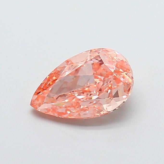 1.61 Ct. Fancy Intense Pink Orange Pear Lab Grown Diamond