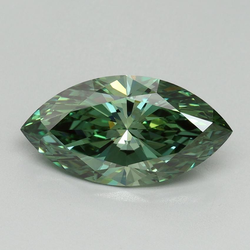 3.05 Ct. Fancy Vivid Green Marquise Lab Grown Diamond
