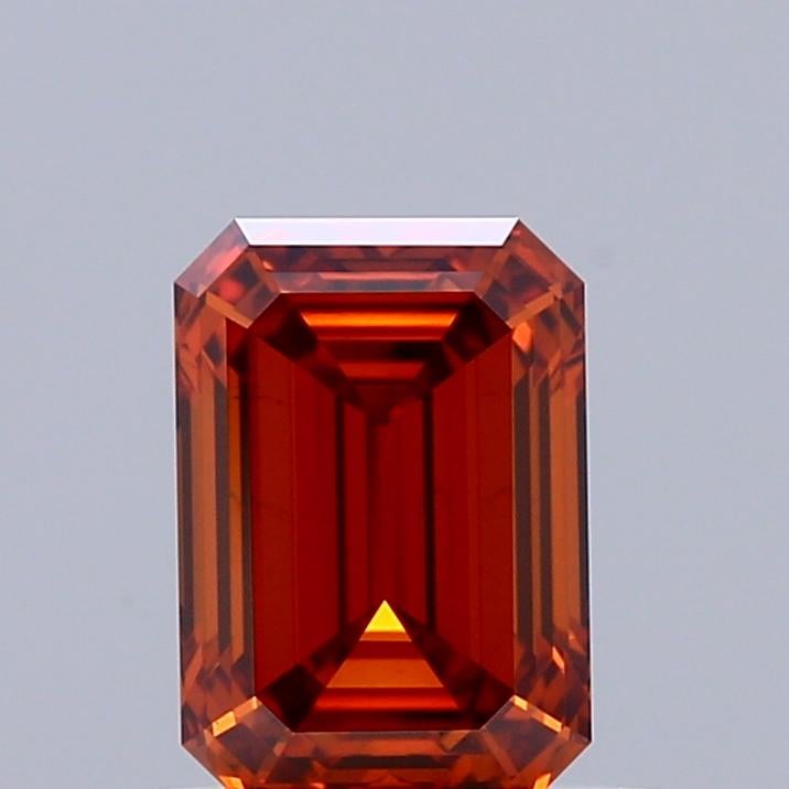 0.97 Ct. Fancy Vivid  Orange Emerald Lab Grown Diamond