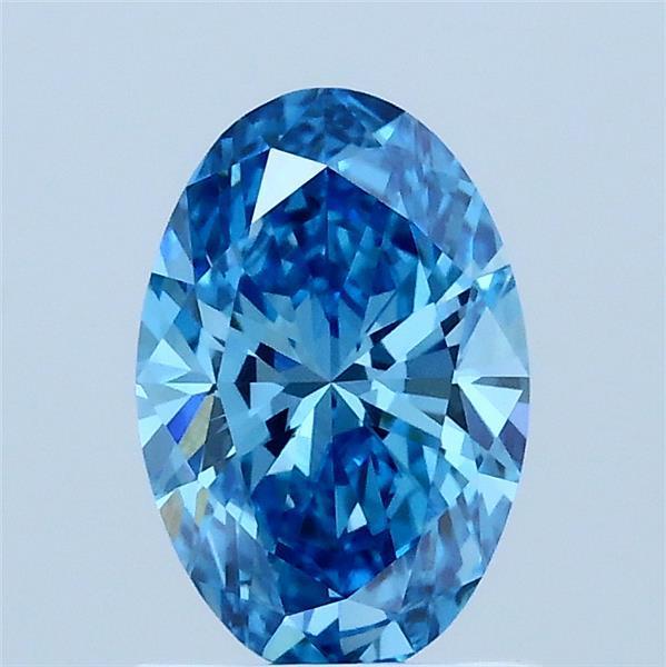 1.05 Ct. Fancy Vivid Blue Oval Lab Grown Diamond