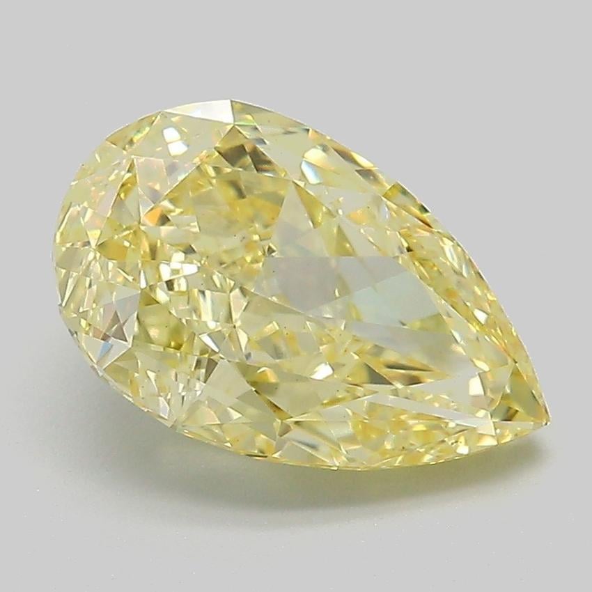 3.09 Ct. Fancy Yellow Pear Lab Grown Diamond
