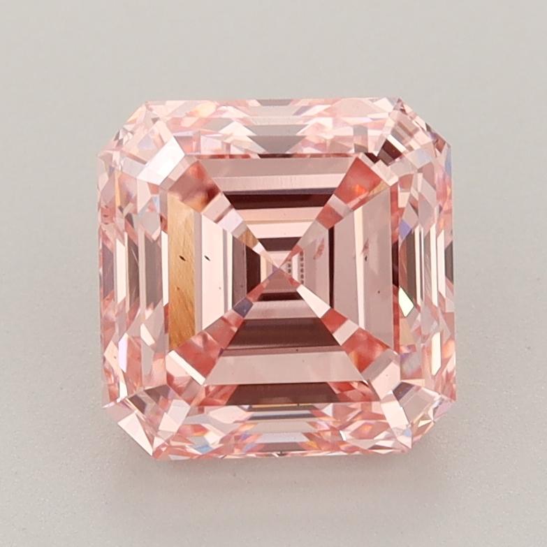 2.55 Ct. Fancy Intense Pink Asscher Lab Grown Diamond