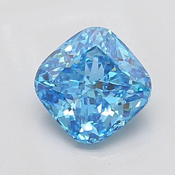 1.59 Ct. Fancy Vivid Blue Cushion Lab Grown Diamond