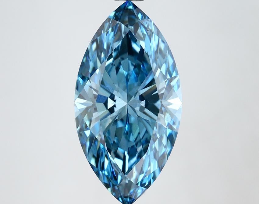 3.07 Ct. Fancy Vivid Blue Marquise Lab Grown Diamond