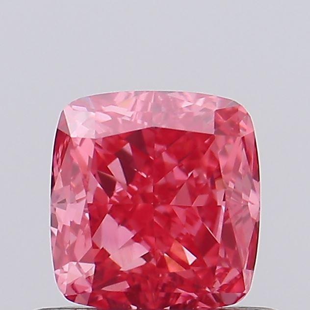 0.73 Ct. Fancy Vivid Pink Cushion Lab Grown Diamond