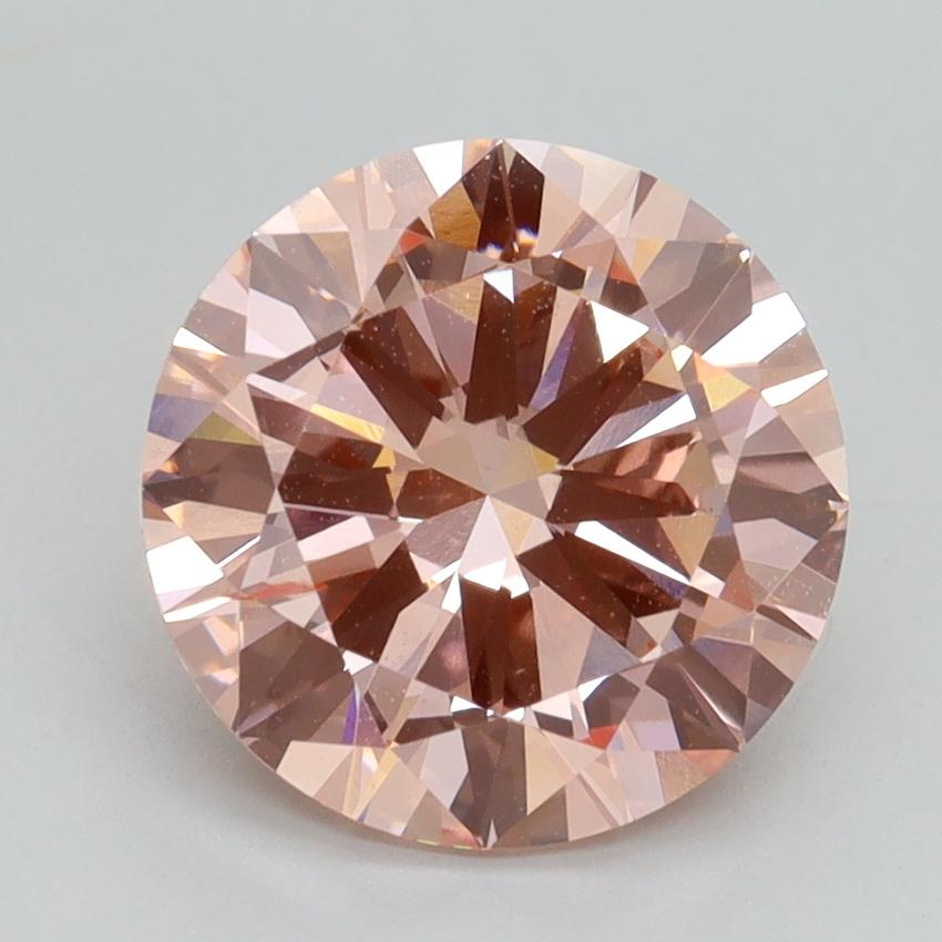 3.00 Ct. Fancy Intense Pink Round Lab Grown Diamond