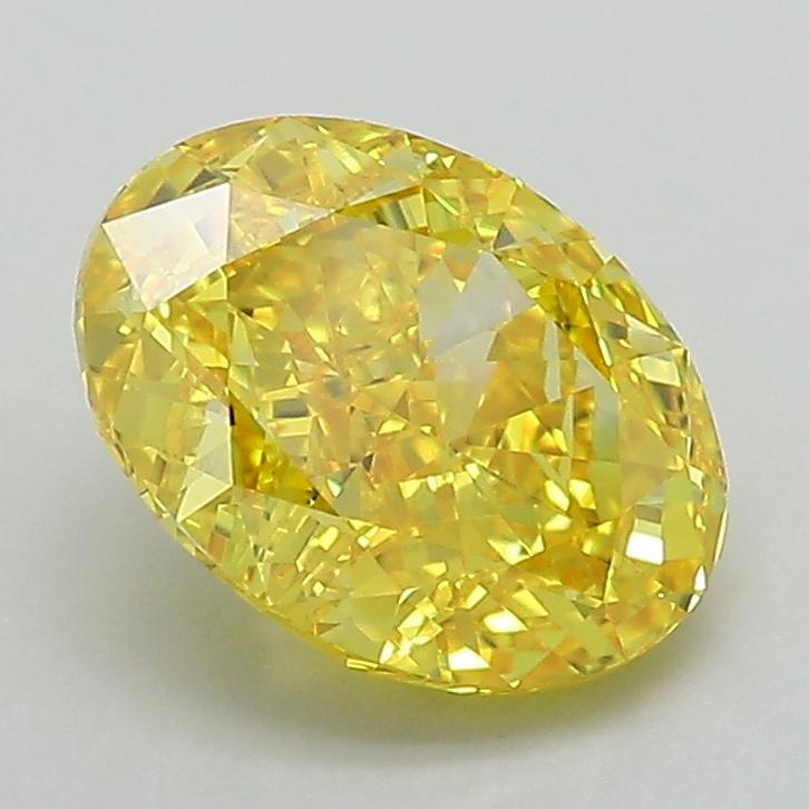 2.03 Ct. Fancy Vivid Yellow Oval Lab Grown Diamond
