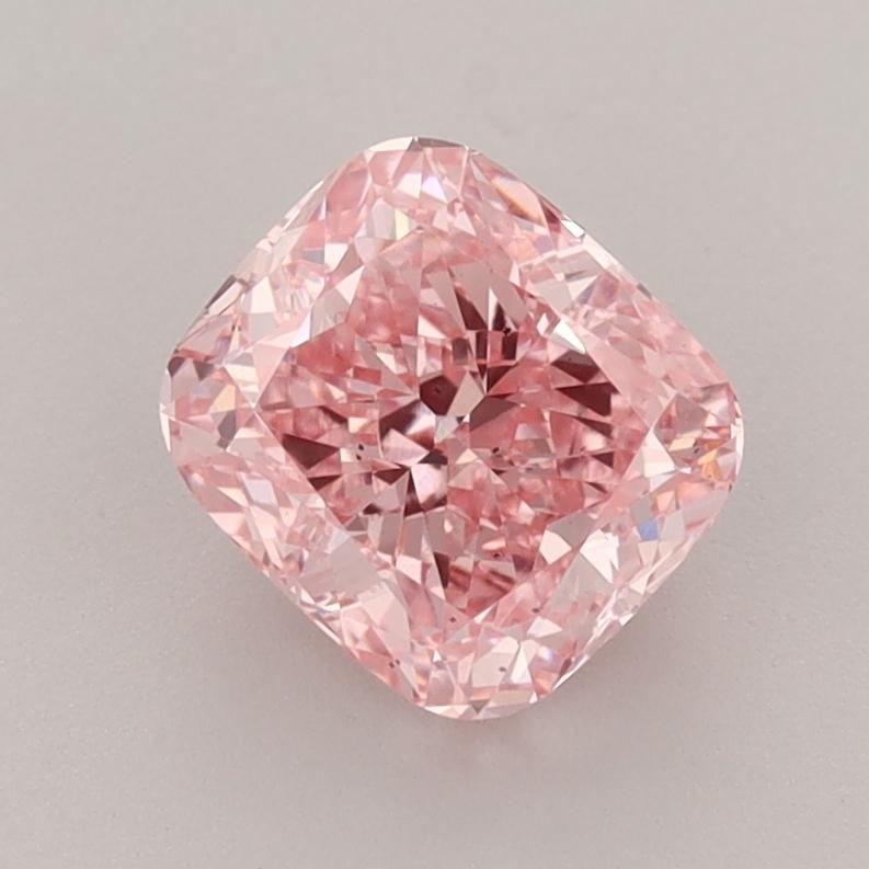 1.65 Ct. Fancy Vivid  Pink Cushion Lab Grown Diamond