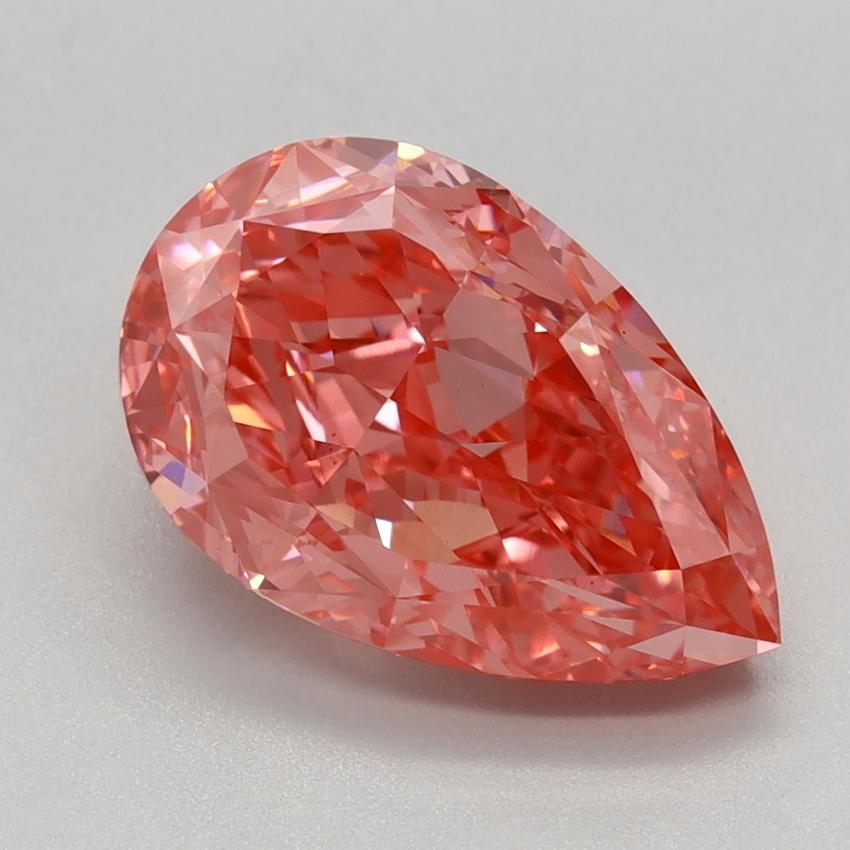 2.84 Ct. Fancy Vivid Pink Pear Lab Grown Diamond