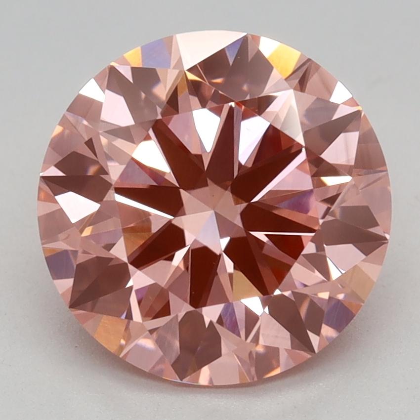 2.50 Ct. Fancy Vivid Pink Round Lab Grown Diamond