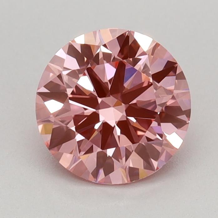 0.77 Ct. Fancy Vivid Pink Round Lab Grown Diamond