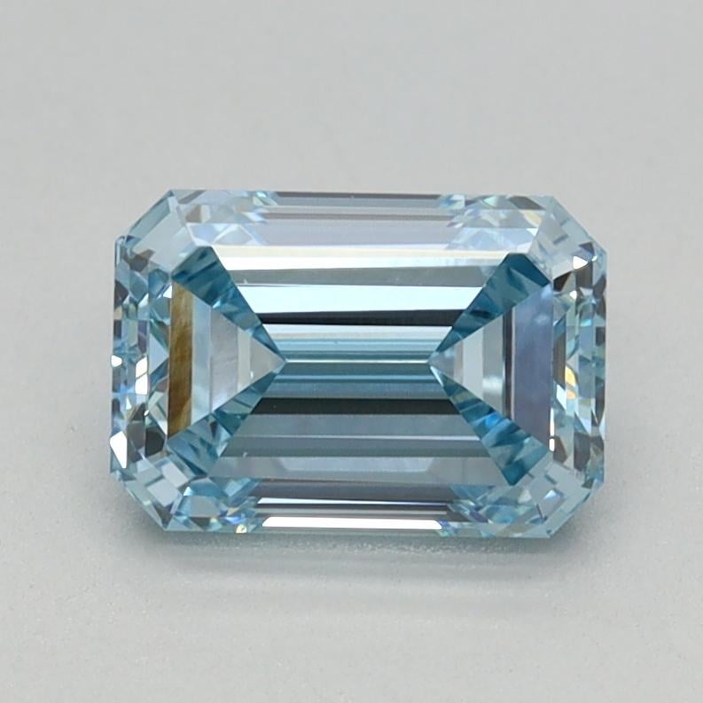0.91 Ct. Fancy Intense Blue Emerald Lab Grown Diamond