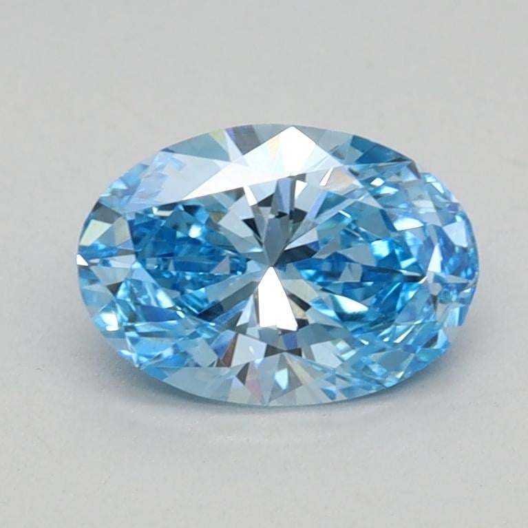 0.62 Ct. Fancy Vivid Blue Oval Lab Grown Diamond