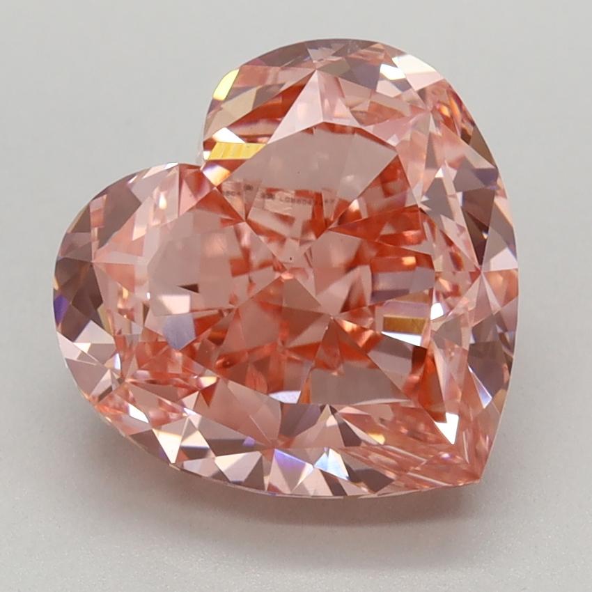 3.21 Ct. Fancy Vivid Pink Heart Lab Grown Diamond