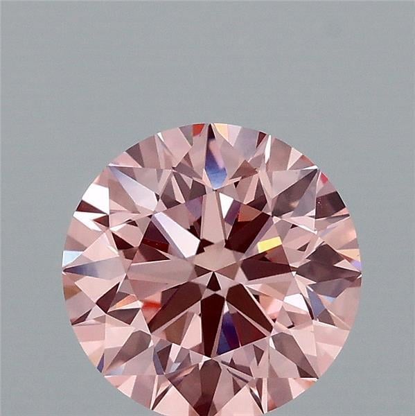 1.53 Ct. Fancy Vivid Pink Round Lab Grown Diamond