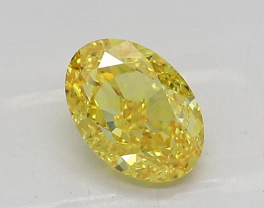 1.59 Ct. Fancy Vivid  Yellow Oval Lab Grown Diamond