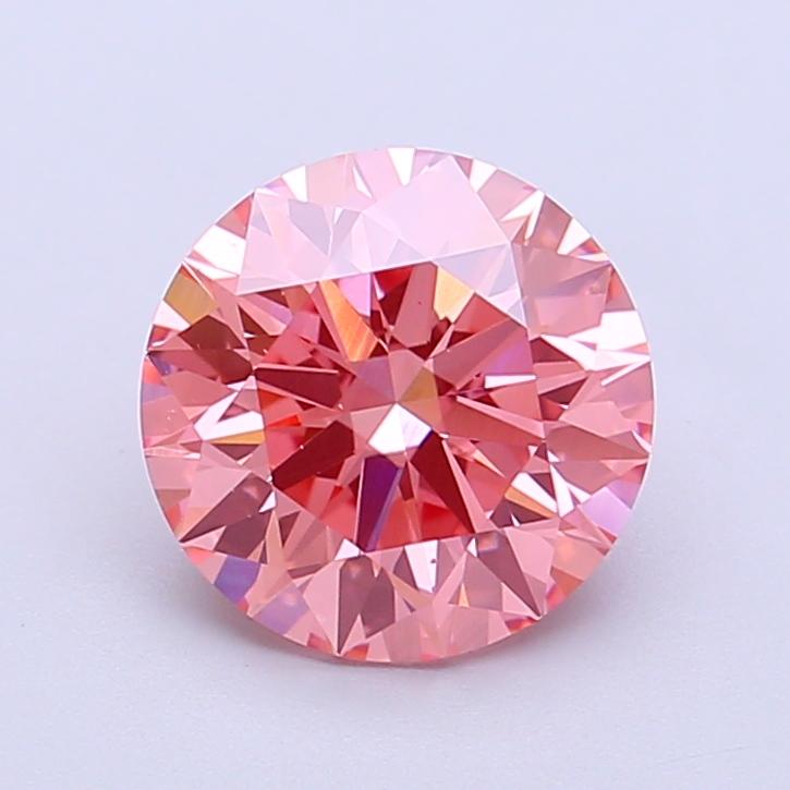 2.06 Ct. Fancy Vivid Pink Round Lab Grown Diamond